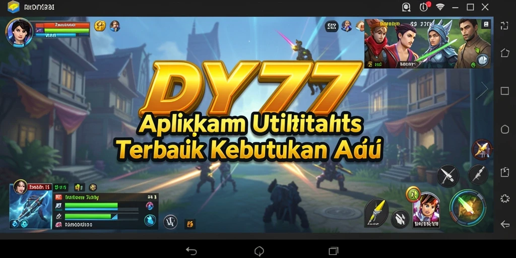 Tampilan utama DY777 dengan berbagai fitur utilitas canggih.