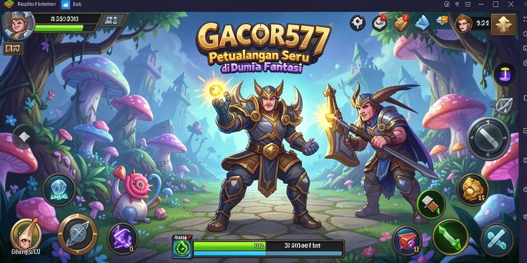 Screenshot GACOR577 menampilkan gameplay mendebarkan dalam dunia fantasi.