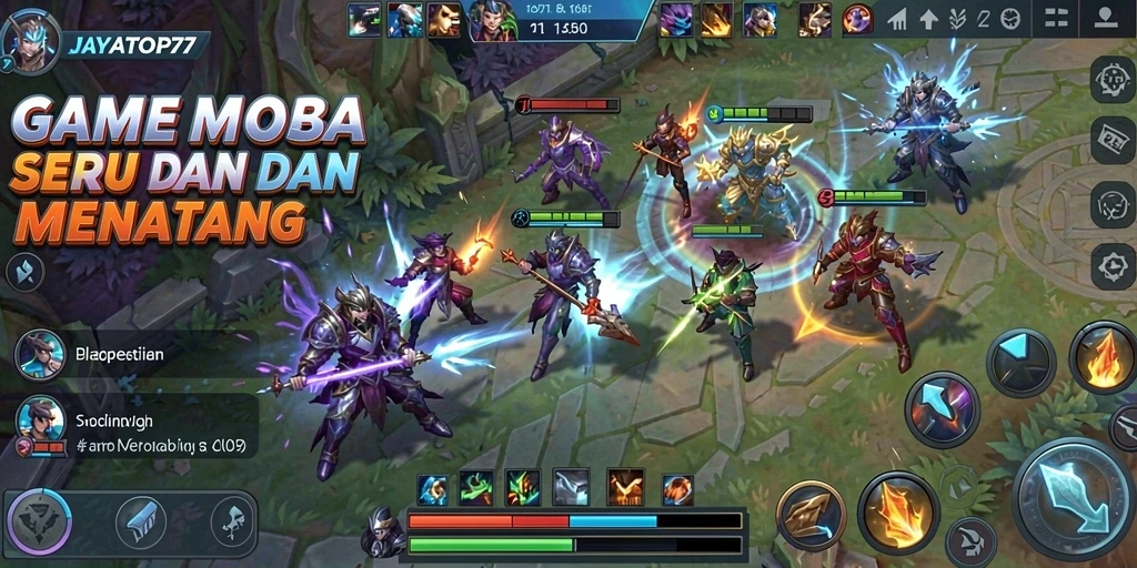 Gameplay seru di JAYATOP77 dengan aksi MOBA yang intens.