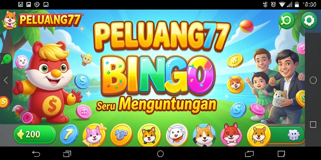 Screenshot gameplay PELUANG77, menampilkan keseruan bermain Bingo.