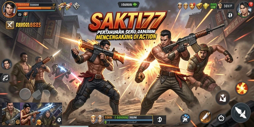 Screenshot menampilkan pertarungan seru dalam game SAKTI77 dengan aksi yang intens.