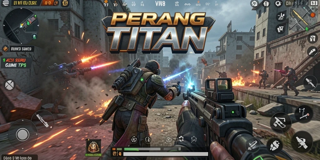 Screenshot menunjukkan aksi seru dalam pertempuran TPS yang intens.