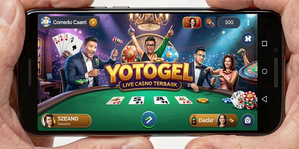 Tampilan menarik gameplay Live Casino YOTOGEL dengan dealer langsung.