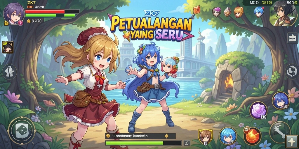 Menampilkan gameplay seru dengan karakter anime yang menarik.